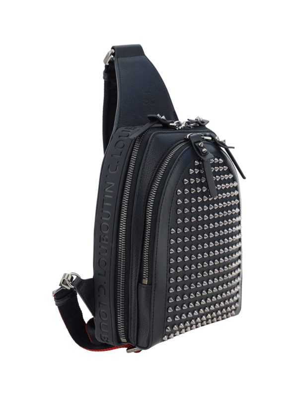 2 Christian Louboutin Shoulder Bag Backpack Black