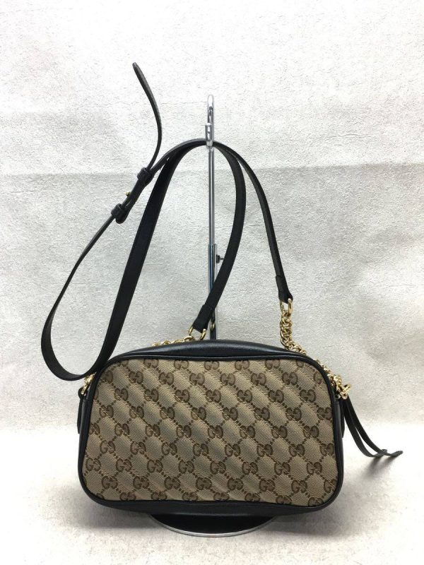 2 Gucci Shoulder Bag Leather Black