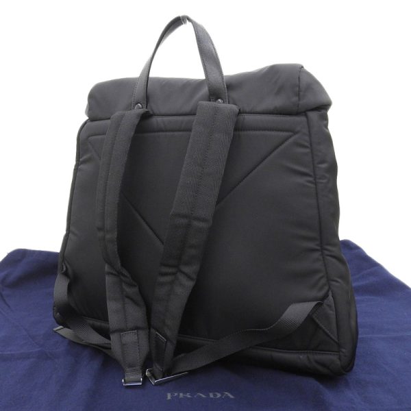 2 Prada Backpack Rucksack Nylon Leather Black