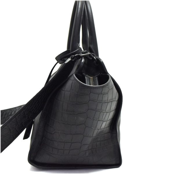 2 Saint Laurent 2way Bag Downtown Cabas Leather Black