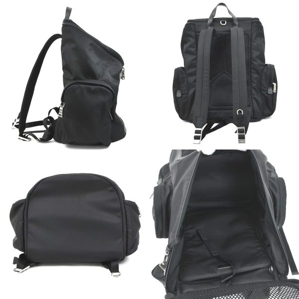 2 Prada Pet Carrier Pet Backpack Re Nylon Saffiano Leather Black