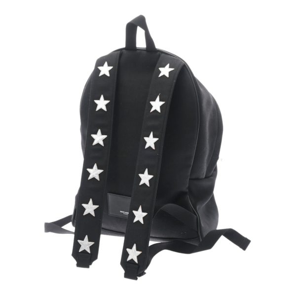 2 Saint Laurent Backpack Silver Hardware Rucksack Daypack Black