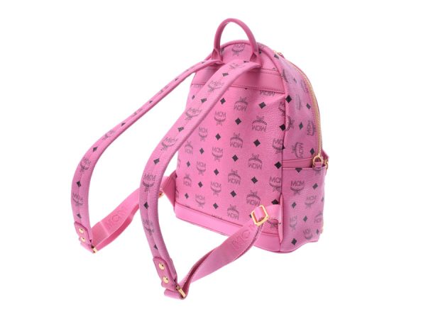 2 Mcm Backpack Studded Pink