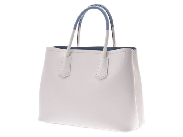 2 Prada 2way Handbag White Blue