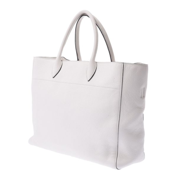 2 Prada Tote Bag White Calf 2way Bag