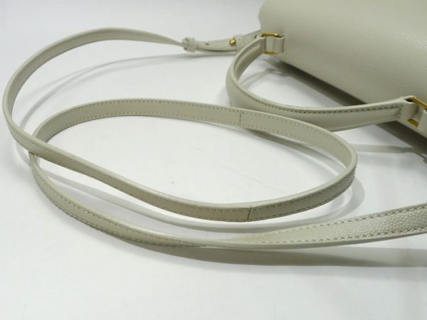 2000015259600015 6 Saint Laurent Paris 2way Shoulder Bag Cassandra Top Handle Leather White