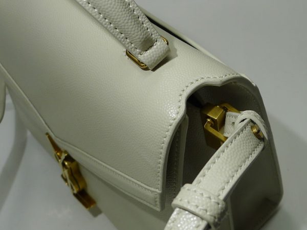 2000015259600015 8 Saint Laurent Paris 2way Shoulder Bag Cassandra Top Handle Leather White