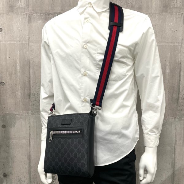 2000025246902754 9 Gucci Crossbody Shoulder Bag Small Messenger Bag Canvas Leather Mens Bag