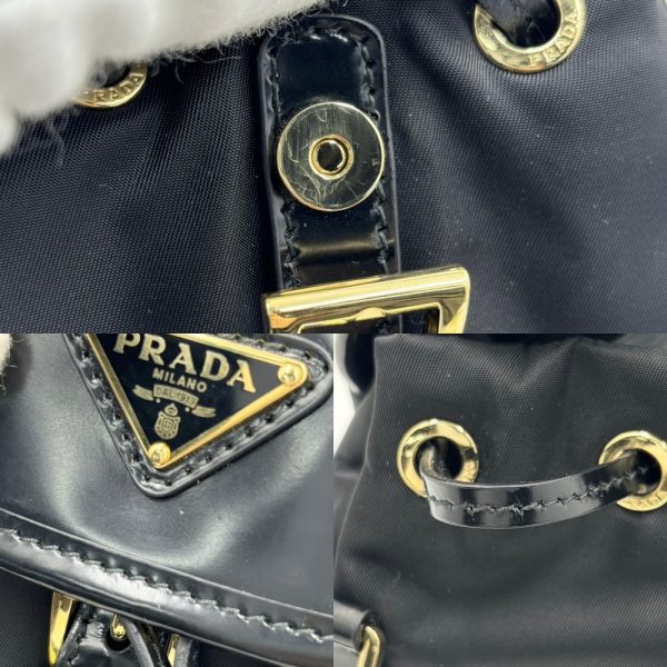 2000046246900476 8 Prada Brushed Leather Black Backpack Crossbody Small Shoulder Bag