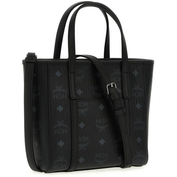 20b9ded77ec564a ju 2 MCM Black M Veritas Mini Shopping Tote Bag