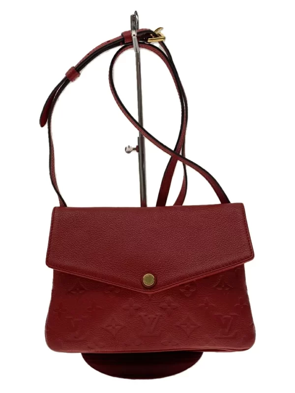 2300038984876 01 LOUIS VUITTON Twice Empreinte Leather Shoulder Bag Red