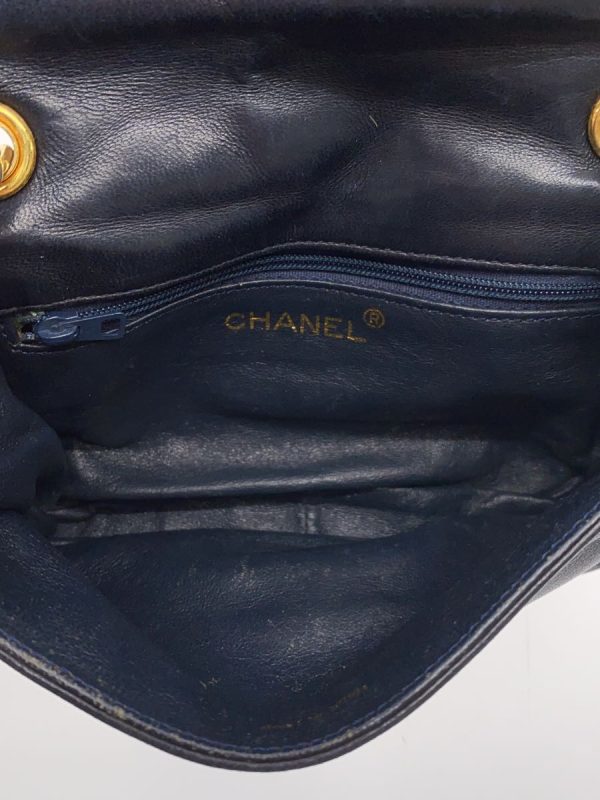 2324662786118 06 Chanel Mini Chain Shoulder Black Leather Bag