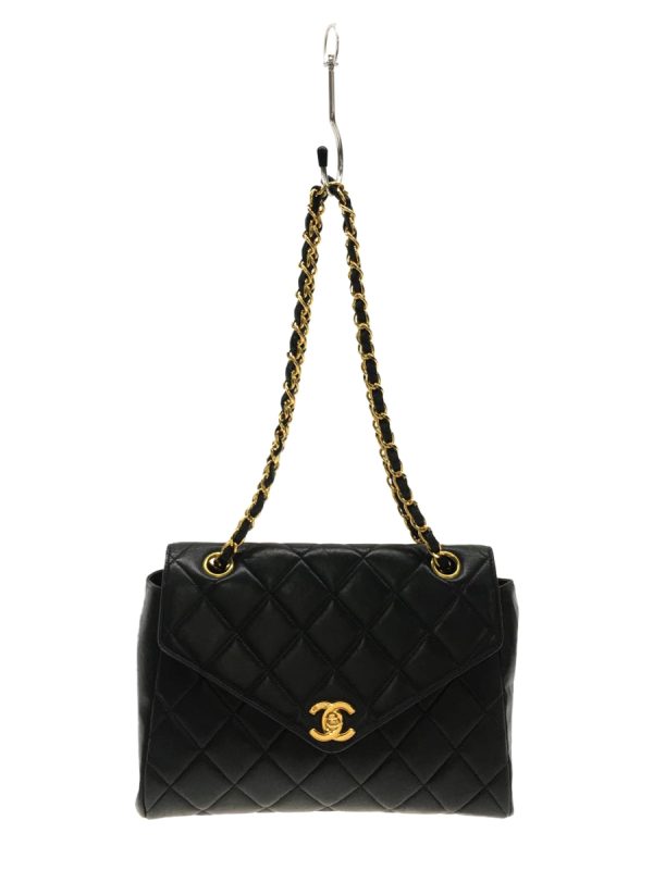 2327282520452 01 Chanel Chain Shoulder Bag Black Leather Handbag