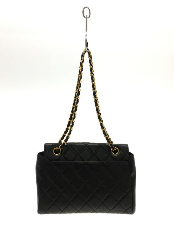 2327282520452 03 Chanel Chain Shoulder Bag Black Leather Handbag