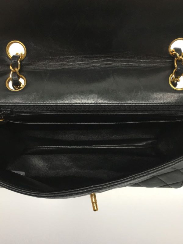 2327282520452 06 Chanel Chain Shoulder Bag Black Leather Handbag