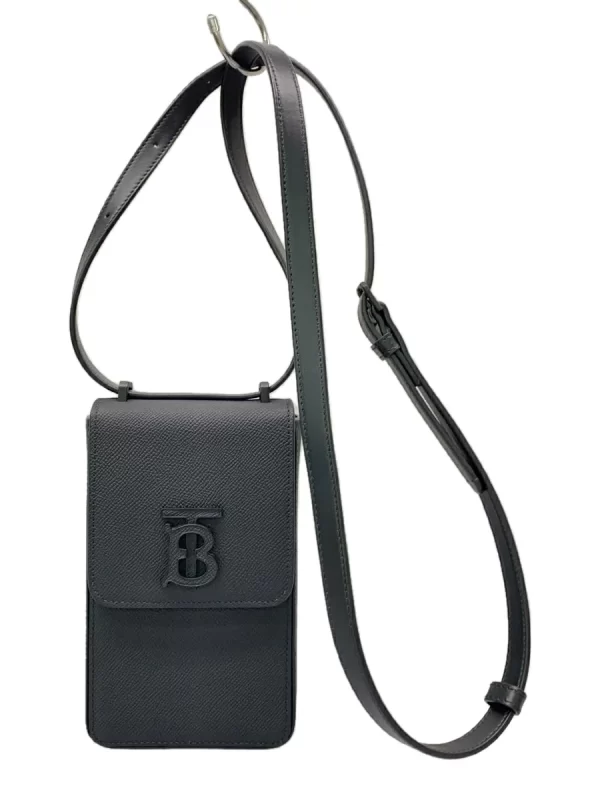 2332872634808 01 BURBERRY Robin Phone Leather Shoulder Bag Black