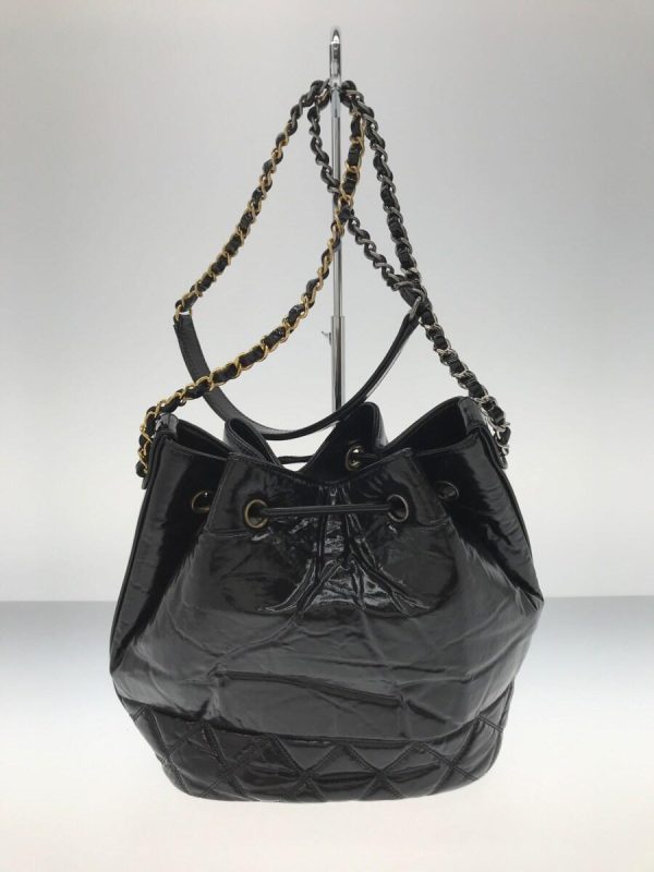 2338880100953 03 Chanel Chain Shoulder Bag Black Leather Bag