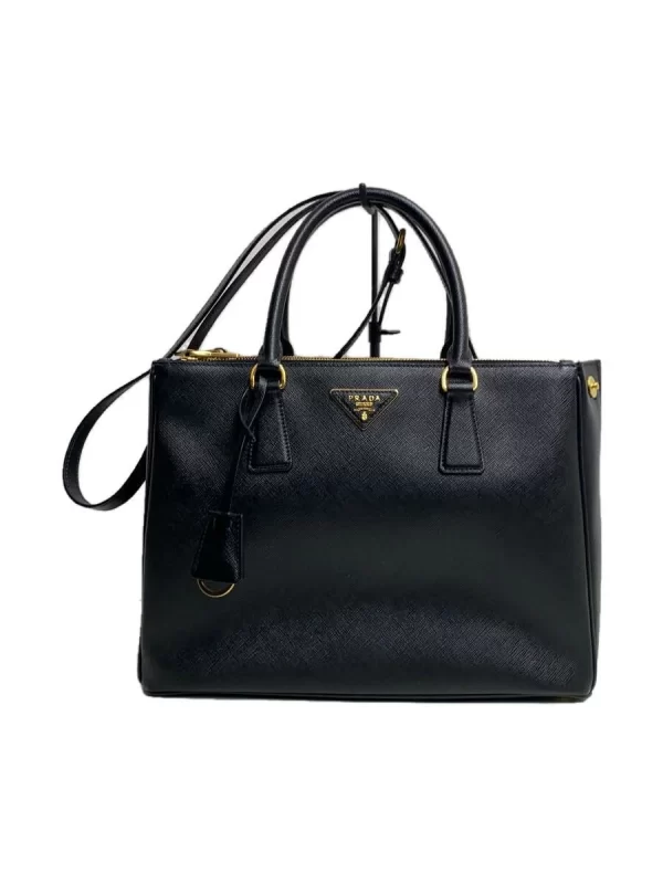 2339872348650 01 PRADA SAFFIANO GALLERIA BAG Black