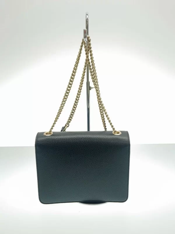 2341271843506 03 Gucci Chain Shoulder Bag Interlocking Leather Black