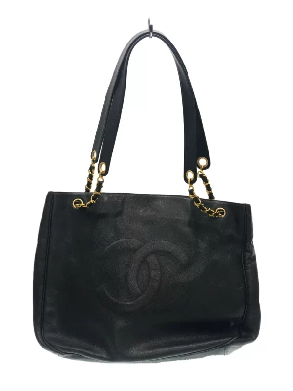 2342440508103 01 CHANEL Leather Shoulder Bag Black