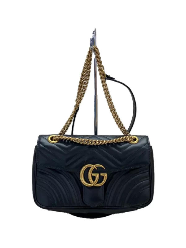 2342801716178 01 GUCCI Chain QuiltedLeather Shoulder Bag Black