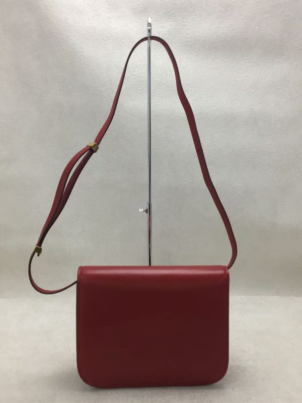 3 Celine Classic Shoulder Bag Leather Red