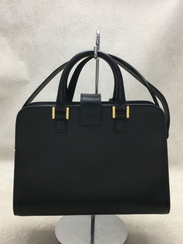 3 Saint Laurent Shoulder Bag Leather Black