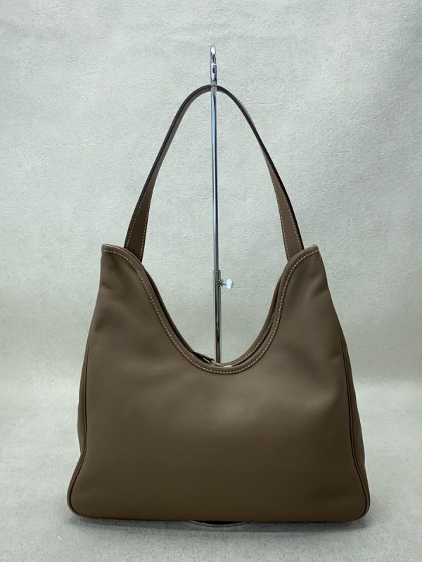 3 Hermes Shoulder Bag Leather Beige