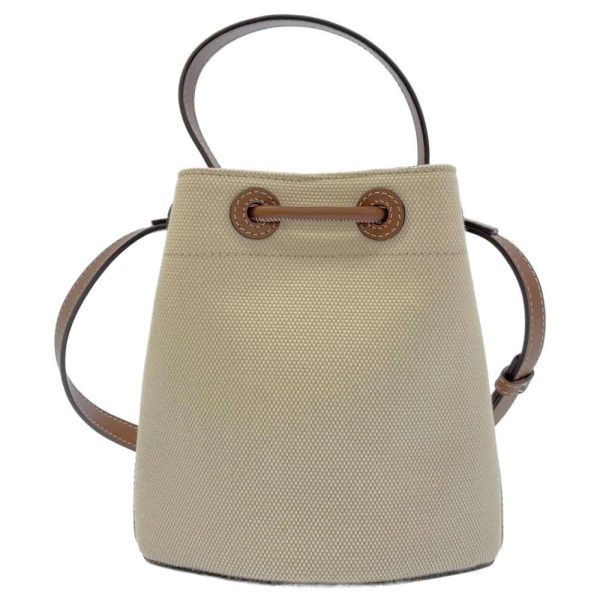 3 Burberry Handbag Bucket Canvas Ivory Brown