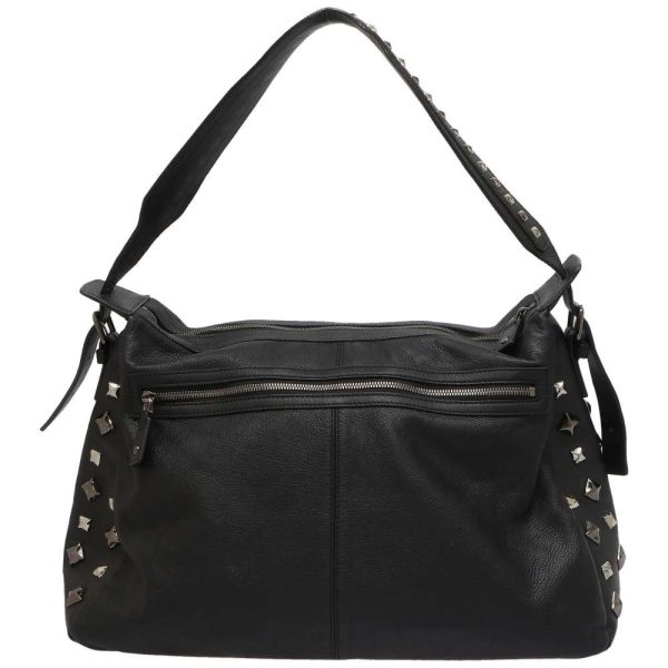 3 McM Handbag Leather Shoulder Bag Black