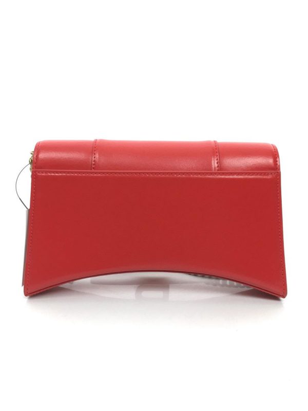 3 Balenciaga Shoulder Bag Leather Red