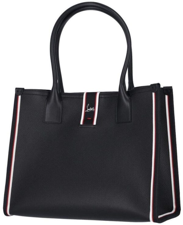 3 Christian Louboutin Shoulder Bag Tote Bag Black