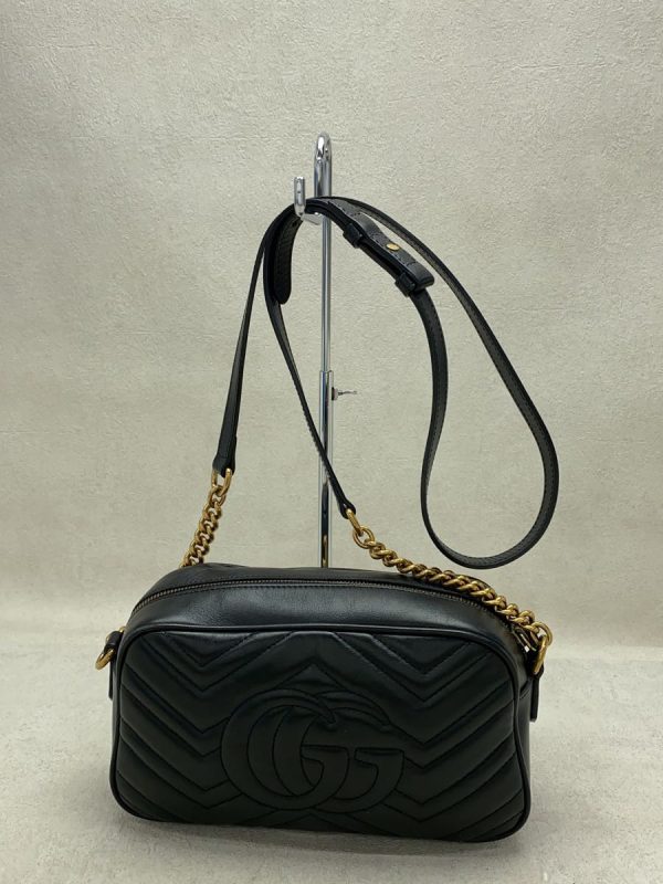 3 Gucci Chain Shoulder Bag GG Marmont Leather