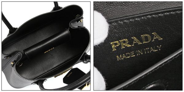 3 Prada Leather Mini Bag Triangle Logo 2way Shoulder Bag Black