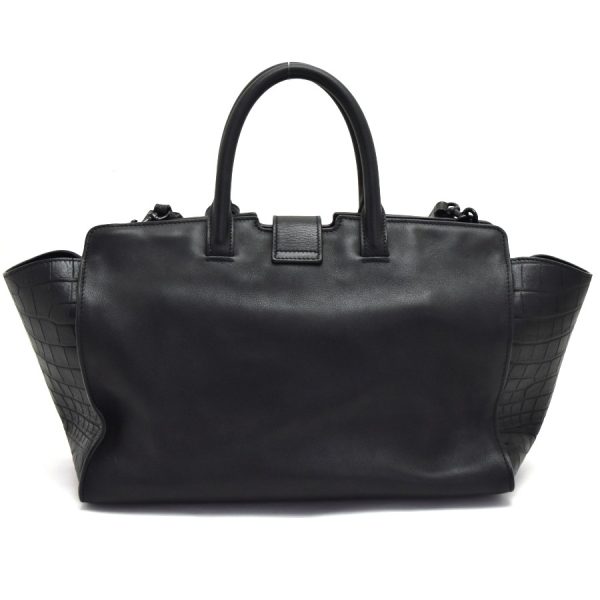 3 Saint Laurent 2way Bag Downtown Cabas Leather Black