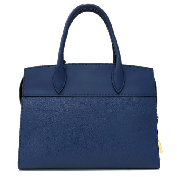 3 Prada Esplanade 2way Handbag Shoulder Saffiano Leather Blue