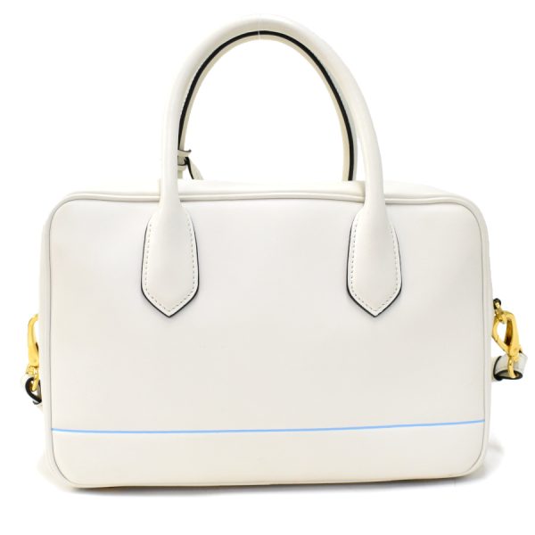 3 Prada Mirage 2way Handbag Shoulder Leather White