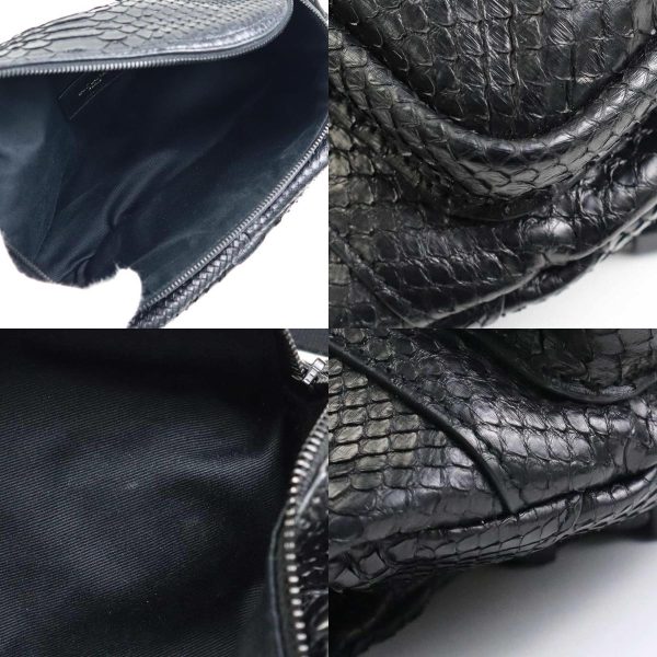 3 Saint Laurent Body Bag Waist Pouch Python Black