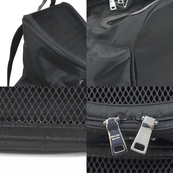 3 Prada Pet Carrier Pet Backpack Re Nylon Saffiano Leather Black