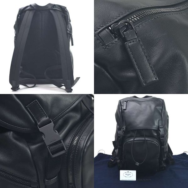 3 Prada Rucksack Backpack Grace Lux Leather Nero Black