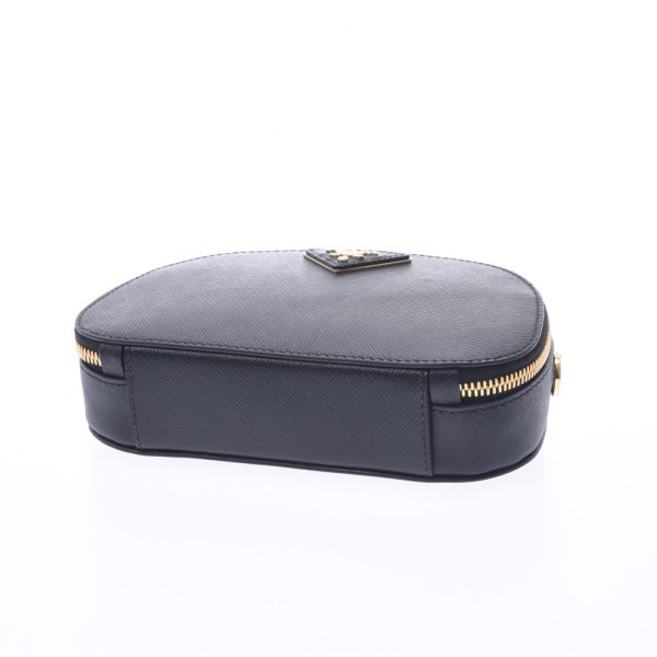 3 Prada Belt Bag Chain Shoulder Bag Black Gold Hardware Body Bag