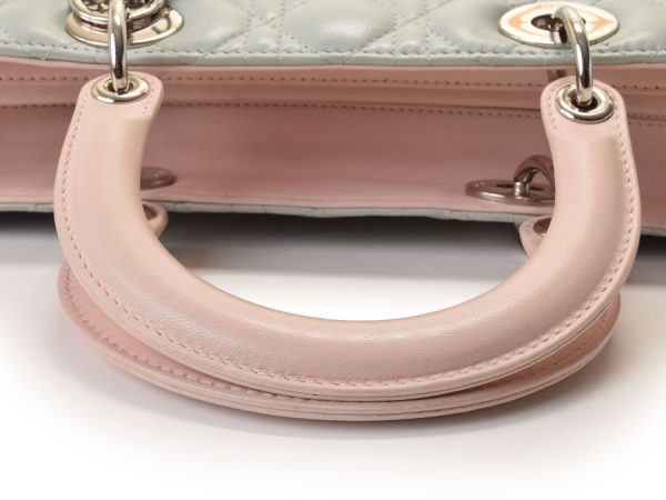 3 Christian Dior Cannage Tricolor Lambskin Pink