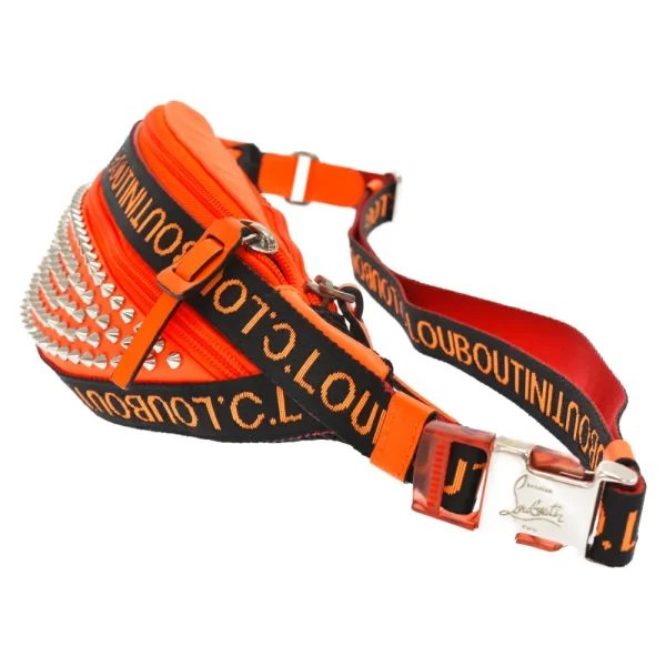 3 Christian Louboutin Waist Bag Crossbody Bag Orange