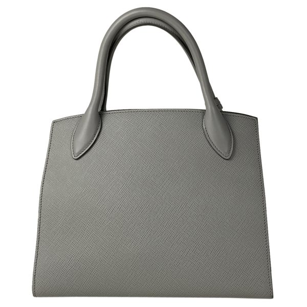 3 Prada Monochrome Small Bag Logo Saffiano Leather Gray