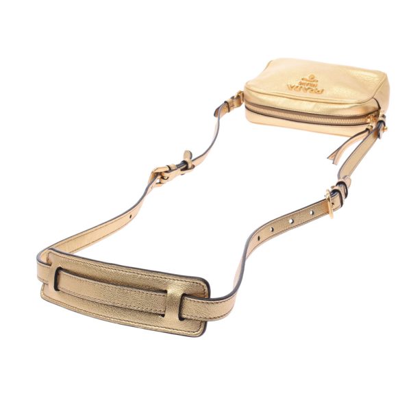 3 Prada Mini Bag Calf Shoulder Bag Gold