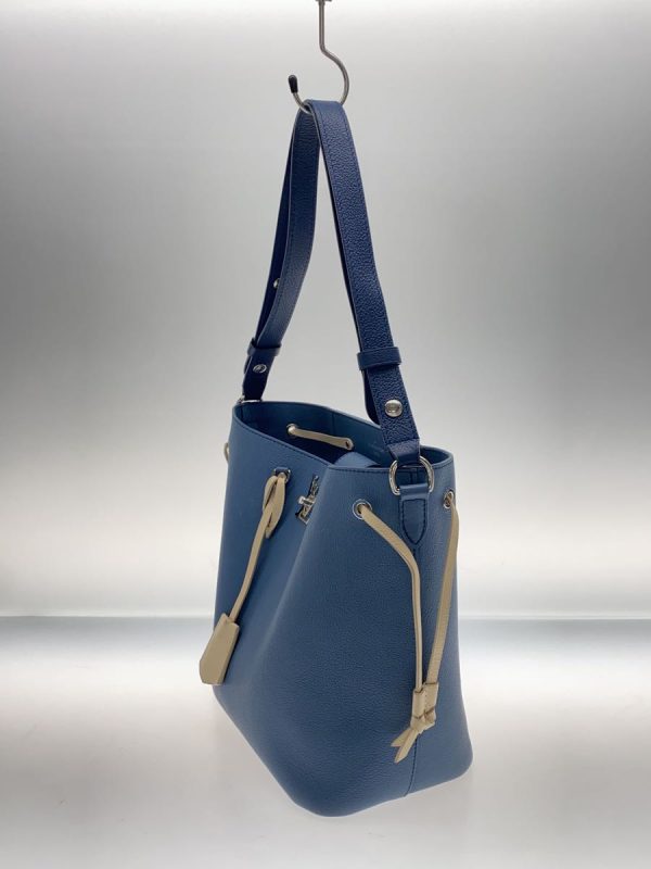 3 Louis Vuitton Lockme Bucket Calf Skin Leather Blue