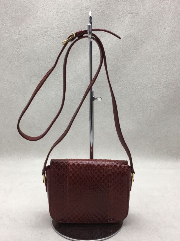 3 Celine Shoulder Bag Leather Red