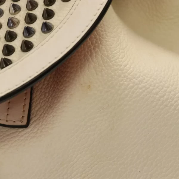 4 Christian Louboutin Spike Stud Backpack Rucksack White