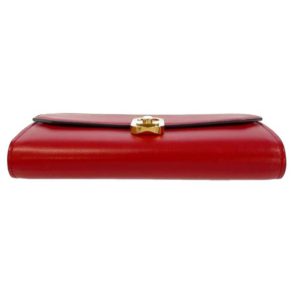 4 Christian Louboutin Chain Shoulder Bag Leather Belt Bag Red