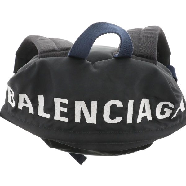 4 Balenciaga Wall Backpack Bag Rucksack Daypack Wheel Black